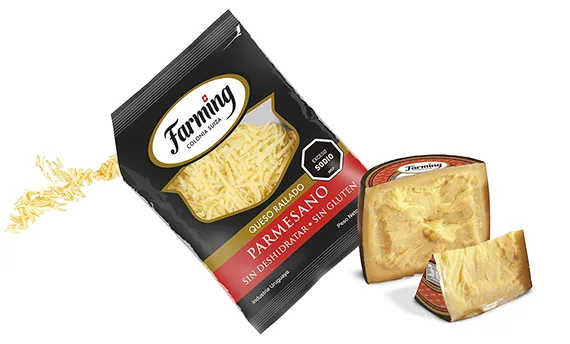 Queso Parmesano Rallado FARMING certificado por LSQA